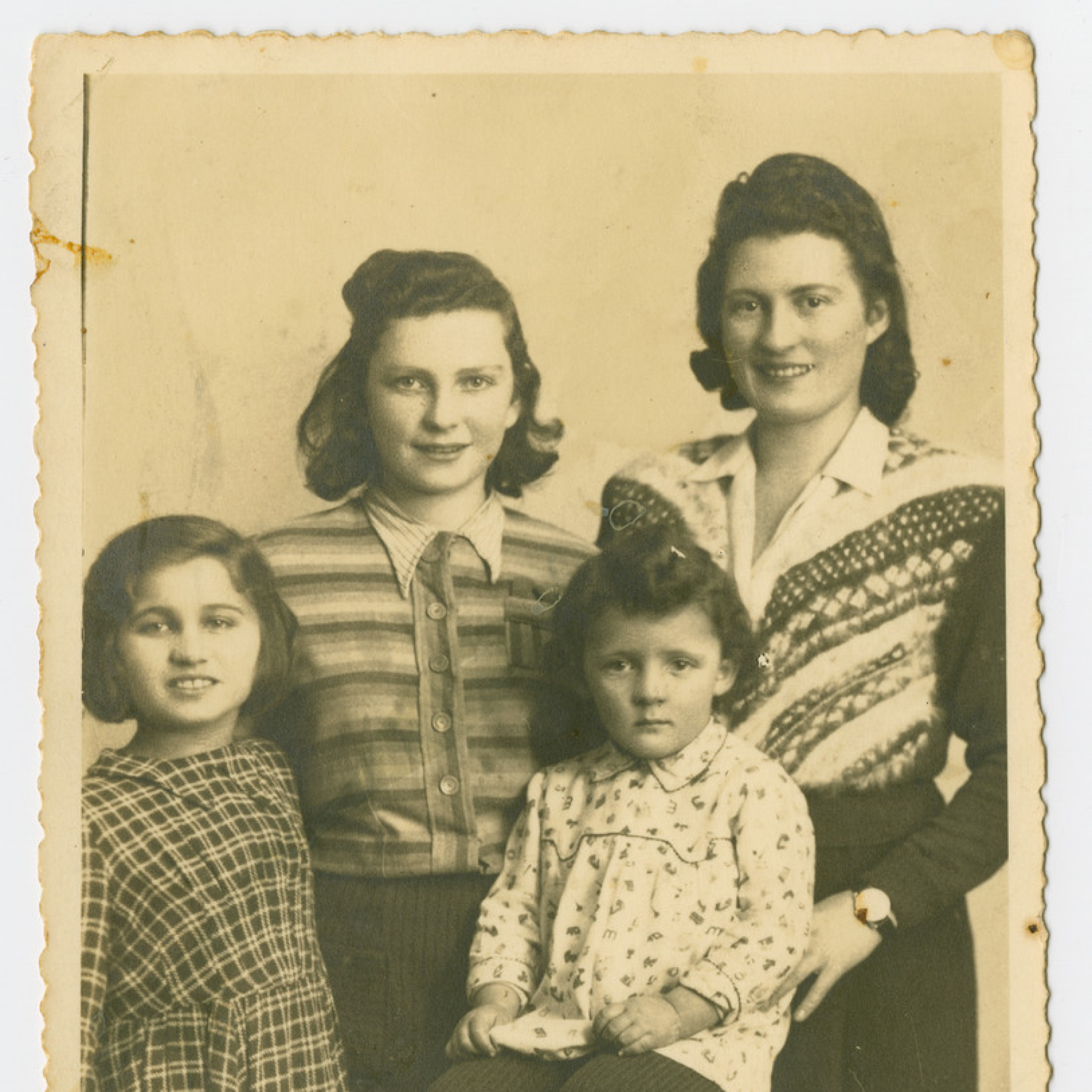 a picture of her as a child, circa 1945
