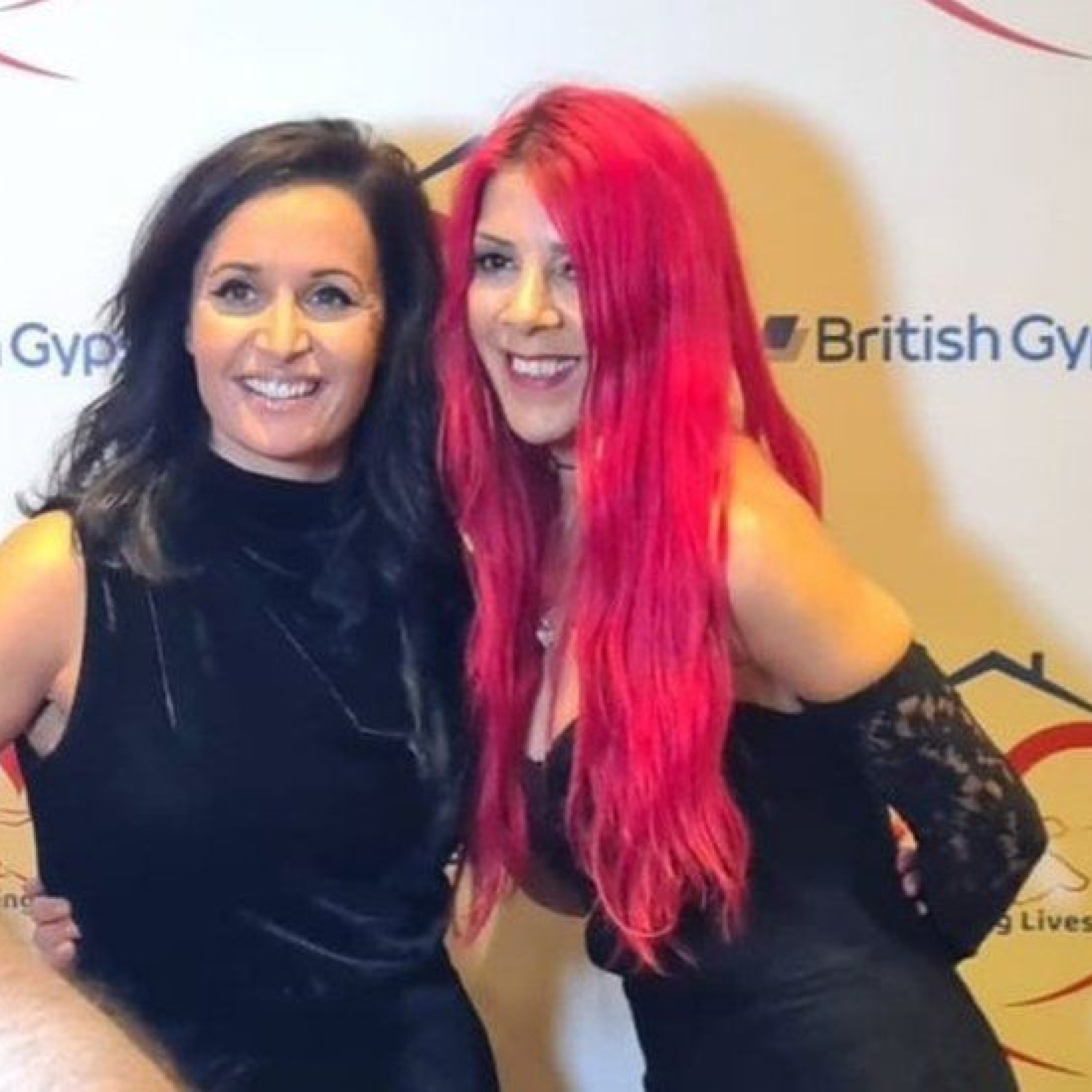 Plasterer Naima Ben-Moussa (right) pictured with broadcaster Nina Hossain at the charity event