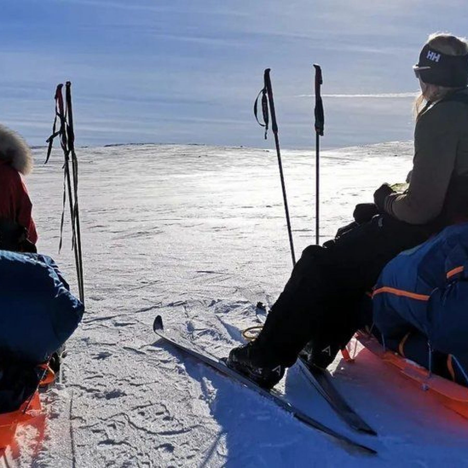 Women fire fighters Georgina Gilbert and Rebecca Openshaw-Rowe will spend the next 50 days trying to ski unaided to the South Pole.