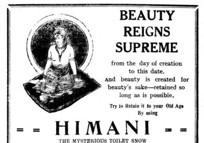 This 1923 advert of an Indian soap brand featured a female deity