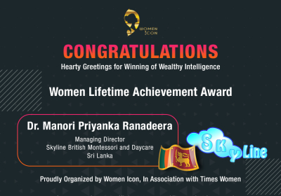 Dr.Manori Priyanka Ranadeera Has Won Women Lifetime Achievement Award