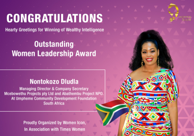  Nontokozo Dludla Has Won Outstanding Women Leadership Award