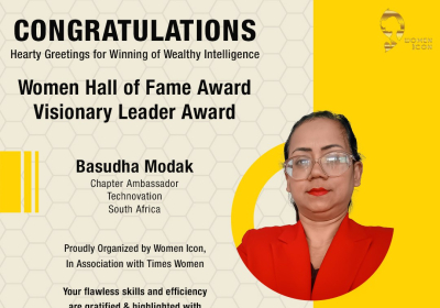 Basudha Modak Has Won Women Hall of Fame Award Visionary Leader Award