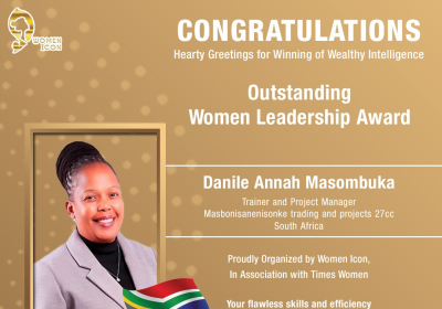 Danile Annah Masombuka Has Won Outstanding Women Leadership Award