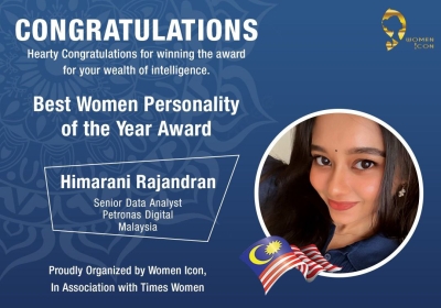 Himarani Rajandran has won Best Women Personality of the Year Award 
